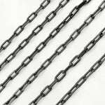 Load image into Gallery viewer, V184BRM. Oxidized 925 Sterling Silver Smooth Paperclip Chain
