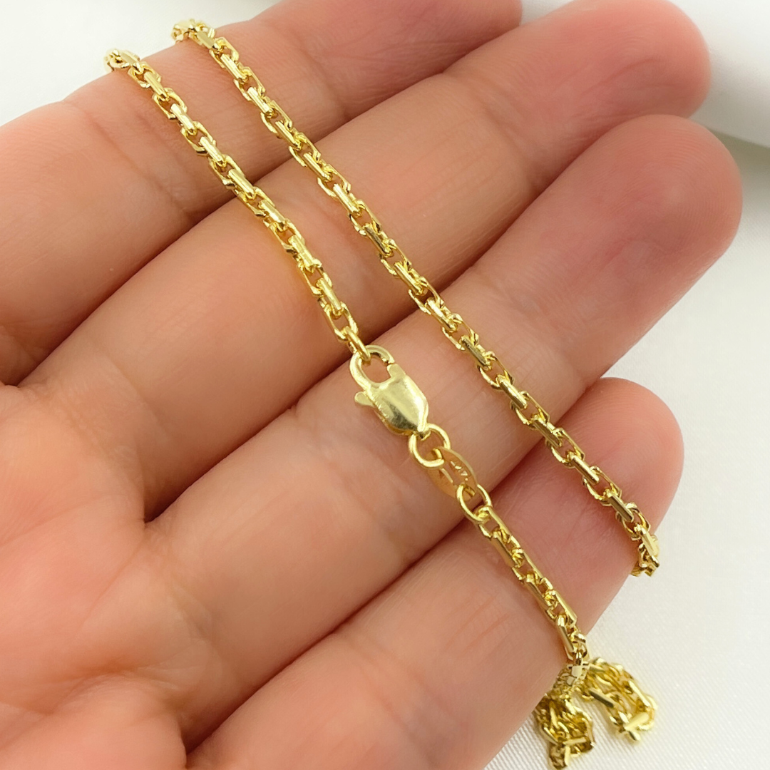 080R04CLH5. 14k Solid Yellow Gold Box Link Chain