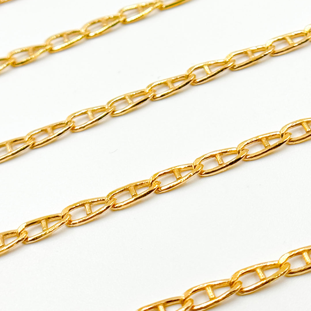 V286GF. 14K Gold Filled Smooth Marina Link Chain