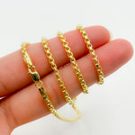 Load image into Gallery viewer, 135HVI0934000. 14k Solid Yellow Gold Venezian Box Link Chain
