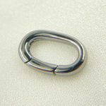 Load image into Gallery viewer, Black Rhodium 925 Sterling Silver Oval Clasp. Size 14x8mm. 694
