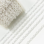 Load image into Gallery viewer, Y135SS.  Sterling Silver Smooth Long and Short Link Chain
