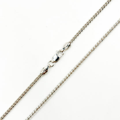 050FRDTL426WG. 14K White Solid Gold Franco Link Chain