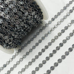 Load image into Gallery viewer, Oxidized 925 Sterling Silver Textured Disc Chain. 957LOX
