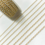 Load image into Gallery viewer, 925 Sterling Silver Gold Plated White Enamel Cable Link Chain. V244WTGP
