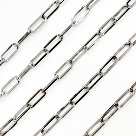 Oxidized Sterling Silver Paperclip Chain