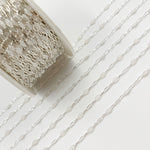 Load image into Gallery viewer, Sterling Silver White Color Opal Enamel Cable Chain
