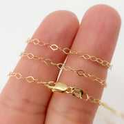 Solid Gold Rhomb Link Necklace