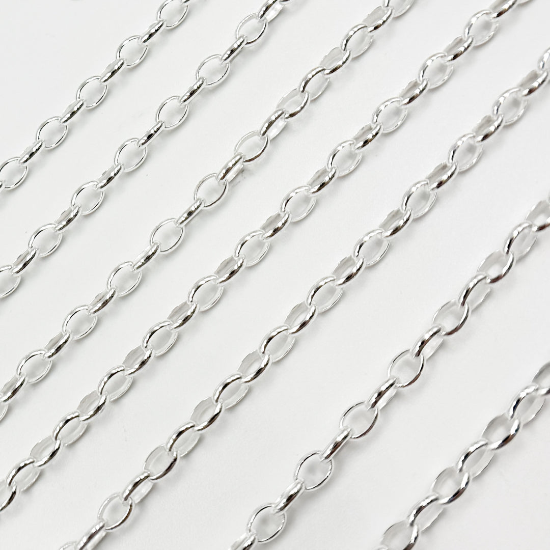 Y125SS. Sterling Silver Oval Link Chain