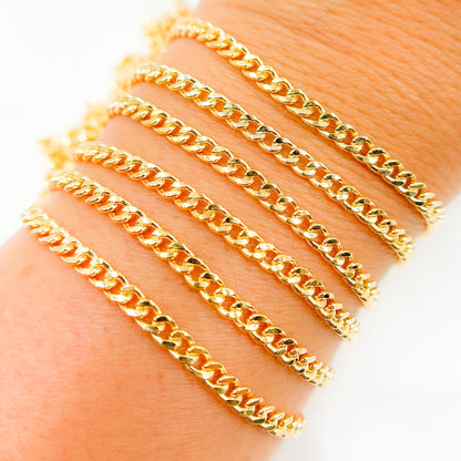 14K Gold Filled Flat Tight Curb Link Chain