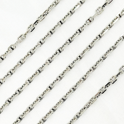 Oxidized Sterling Silver Diamond Cut Marina Chain