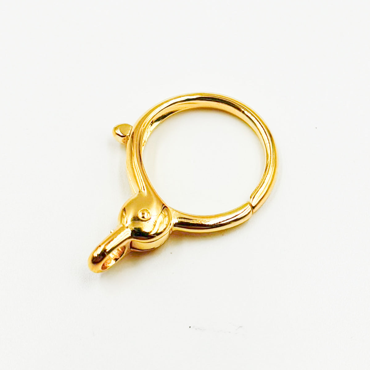 23MM Gold-plated Sterling Silver Round Trigger Clasp