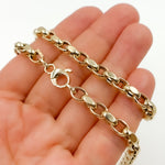 Load image into Gallery viewer, 568/A136. 14K Solid Gold Hollow Cable Link Chain