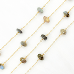 Load image into Gallery viewer, Labradorite Gold Plated Wire Chain. LAB8
