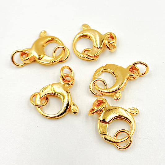 17MM Gold-plated Sterling Silver Trigger Clasp