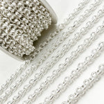 Load image into Gallery viewer, V50SS. 925 Sterling Silver Textured Rolo Chain
