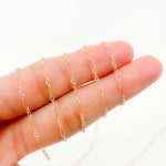 Load image into Gallery viewer, XM/1003K. 14K Gold Filled and Sterling Silver Knurled Link Chain – Long &amp; Short Pattern