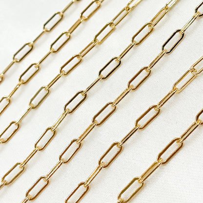  Gold Filled Flat Paperclip Chain