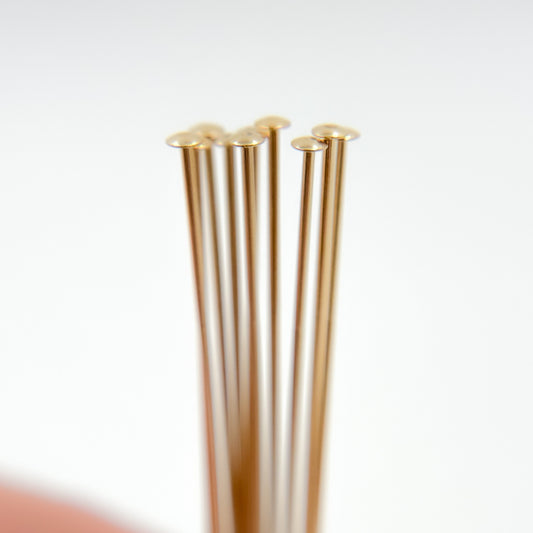 26 Gauge Gold-filled Flat 1.5 Inch Headpin