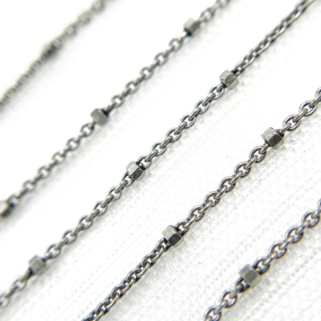Oxidized Sterling Silver Satellite Chain