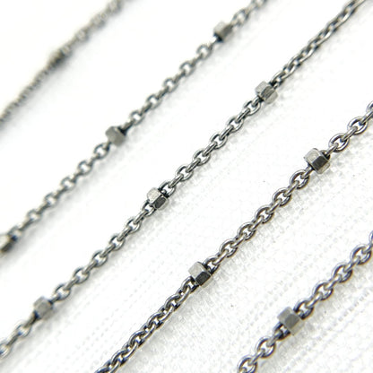 Oxidized Sterling Silver Satellite Chain