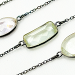 Load image into Gallery viewer, Multi Gemstone Organic Shape Connected Wire Chain. MGS7
