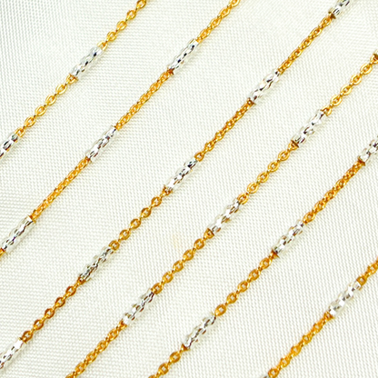 Gold Plated Sterling Silver Satellite Diamond Cut Tube Chain