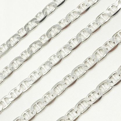 925 Sterling Silver Flat Marina Chain