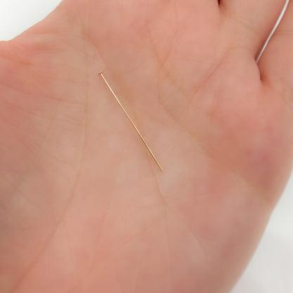 26 Gauge Gold-filled Flat 1 Inch Headpin