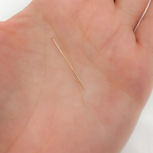 26 Gauge Gold-filled Flat 1 Inch Headpin