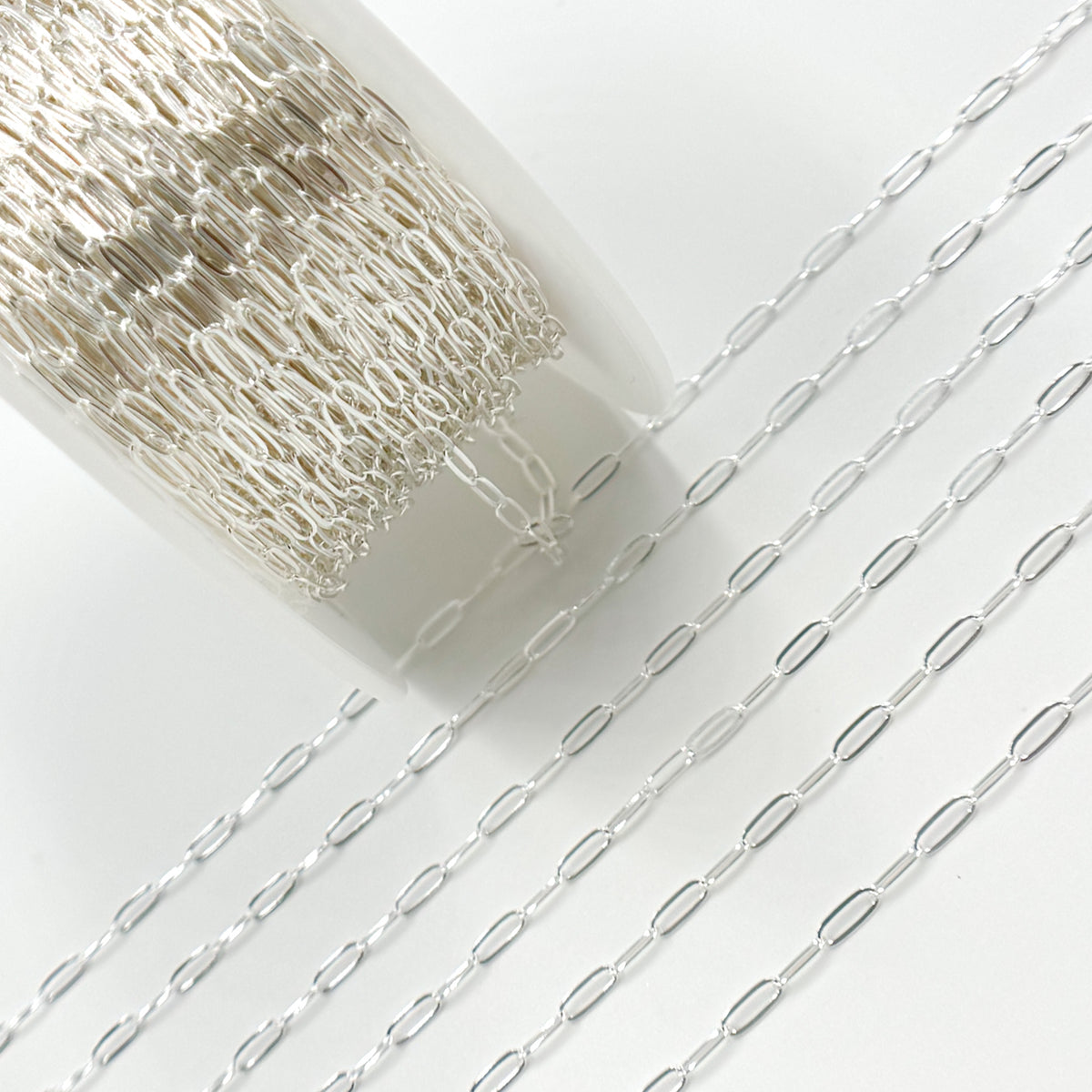Sterling Silver Flat Paperclip Chain