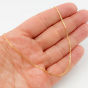 020SP3T418K. 18K Solid Gold Wheat Chain