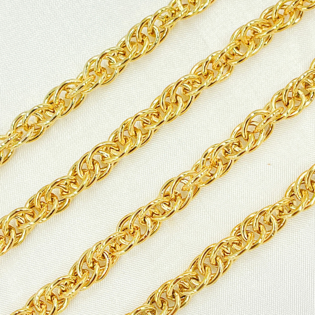 Gold Plated 925 Sterling Silver Rope Chain