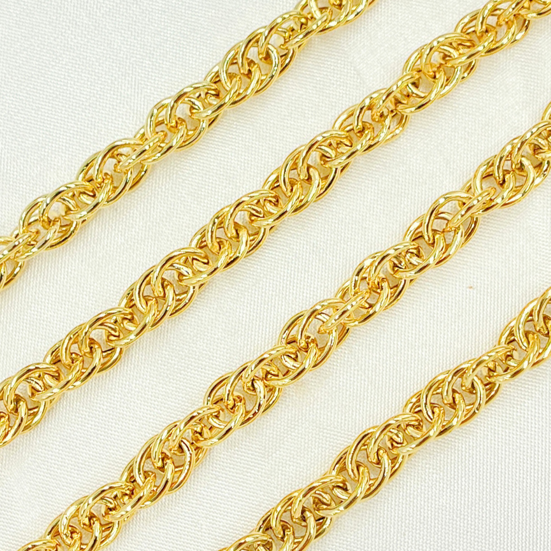 Gold Plated 925 Sterling Silver Rope Chain. Y104GP