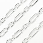 Load image into Gallery viewer, Sterling Silver Smooth Long and Short Link Chain