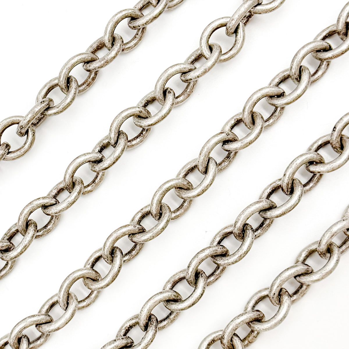 Oxidized Sterling Silver Thick Oval Link Chain