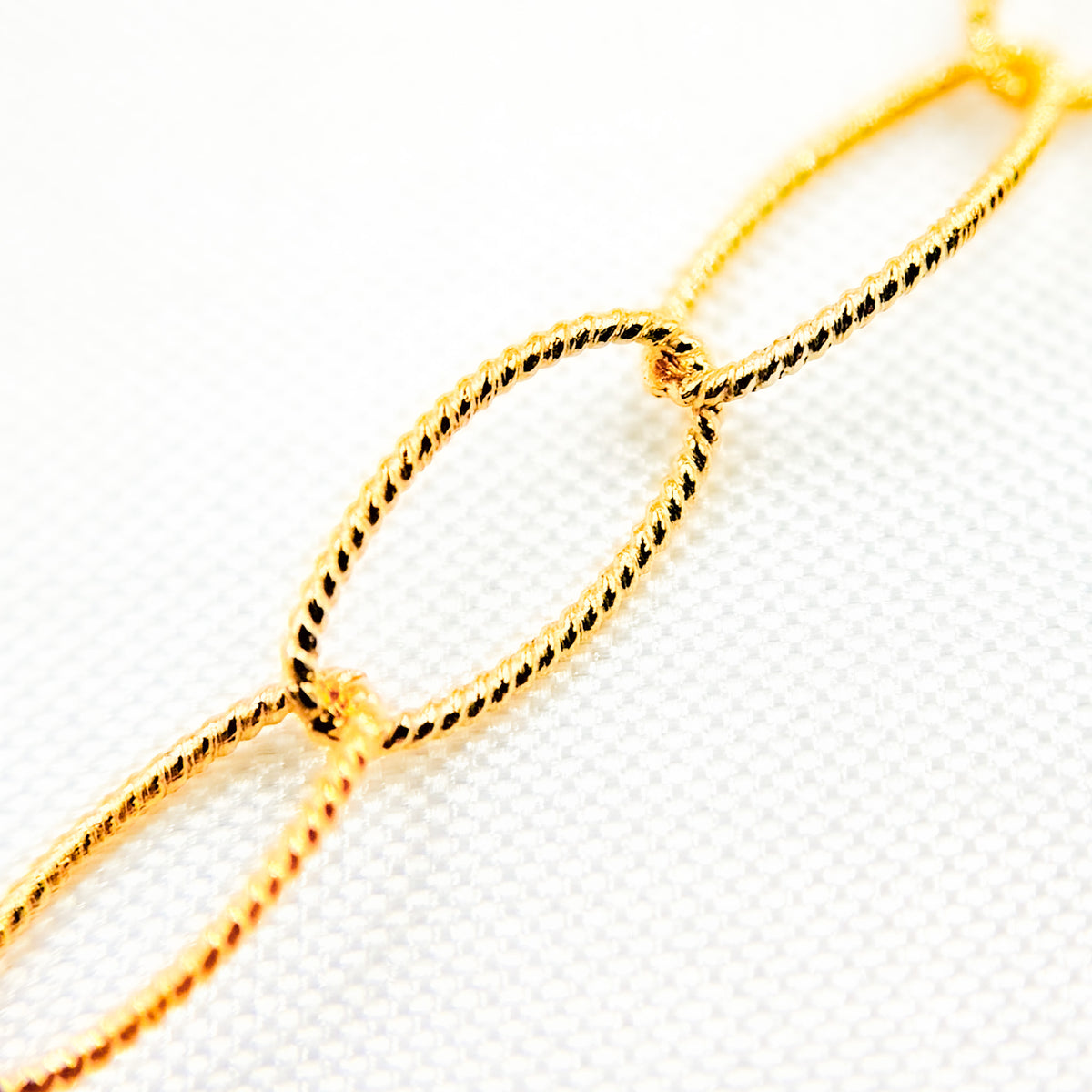 14k Gold Filled Twisted Oval Link Chain