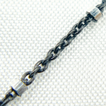 Load image into Gallery viewer, Z36SB2. Oxidized 925 Sterling Silver Satellite Cube Chain
