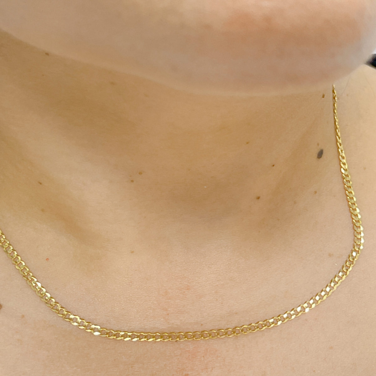 14K Solid Gold Cuban Curb Chain