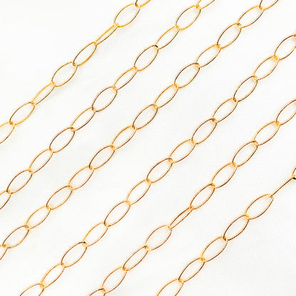 14k Gold Filled Twisted Oval Link Chain