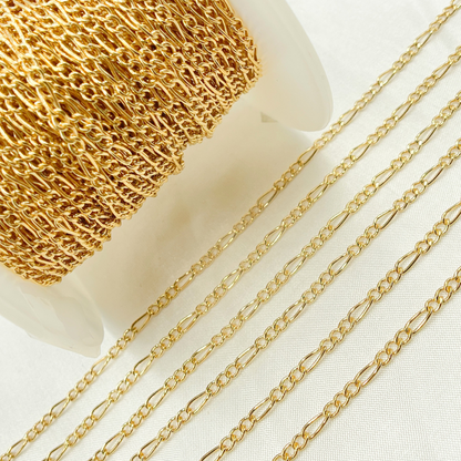 Yellow Gold Filled Figaro Style Chain.