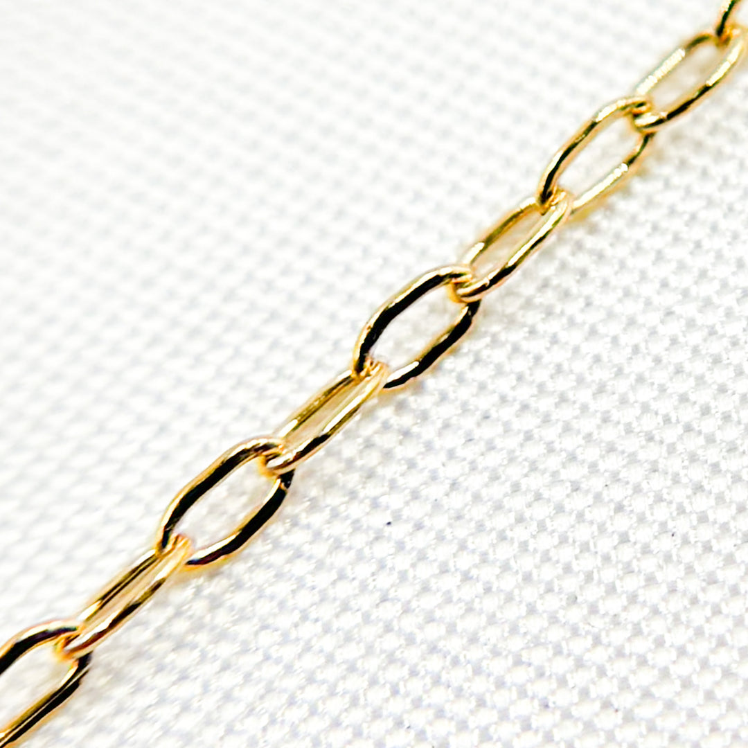 1218DF. 14K Gold Filled Flat Paperclip Chain