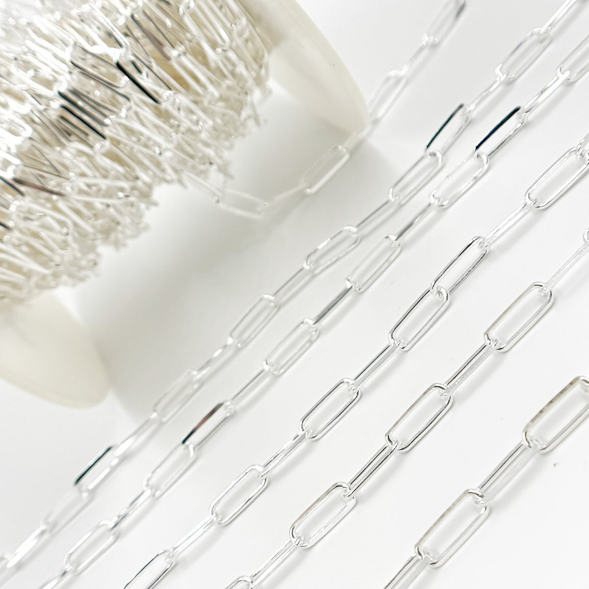Sterling Silver Diamond Cut Paperclip Chain