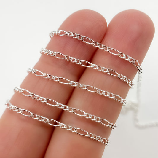 Sterling Silver Figaro Chain