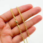 Load image into Gallery viewer, 135HVI0934000. 14k Solid Yellow Gold Venezian Box Link Chain
