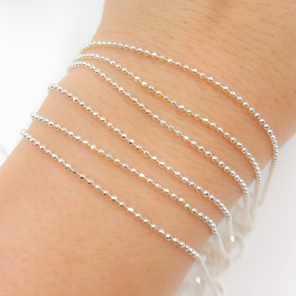 Sterling Silver Diamond Cut Ball Chain