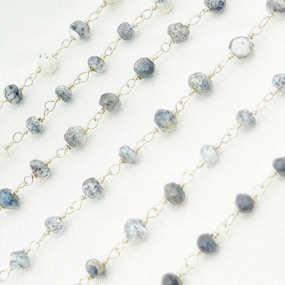 Shop Now Dendrite Opal 925 Sterling Silver Wire Chain