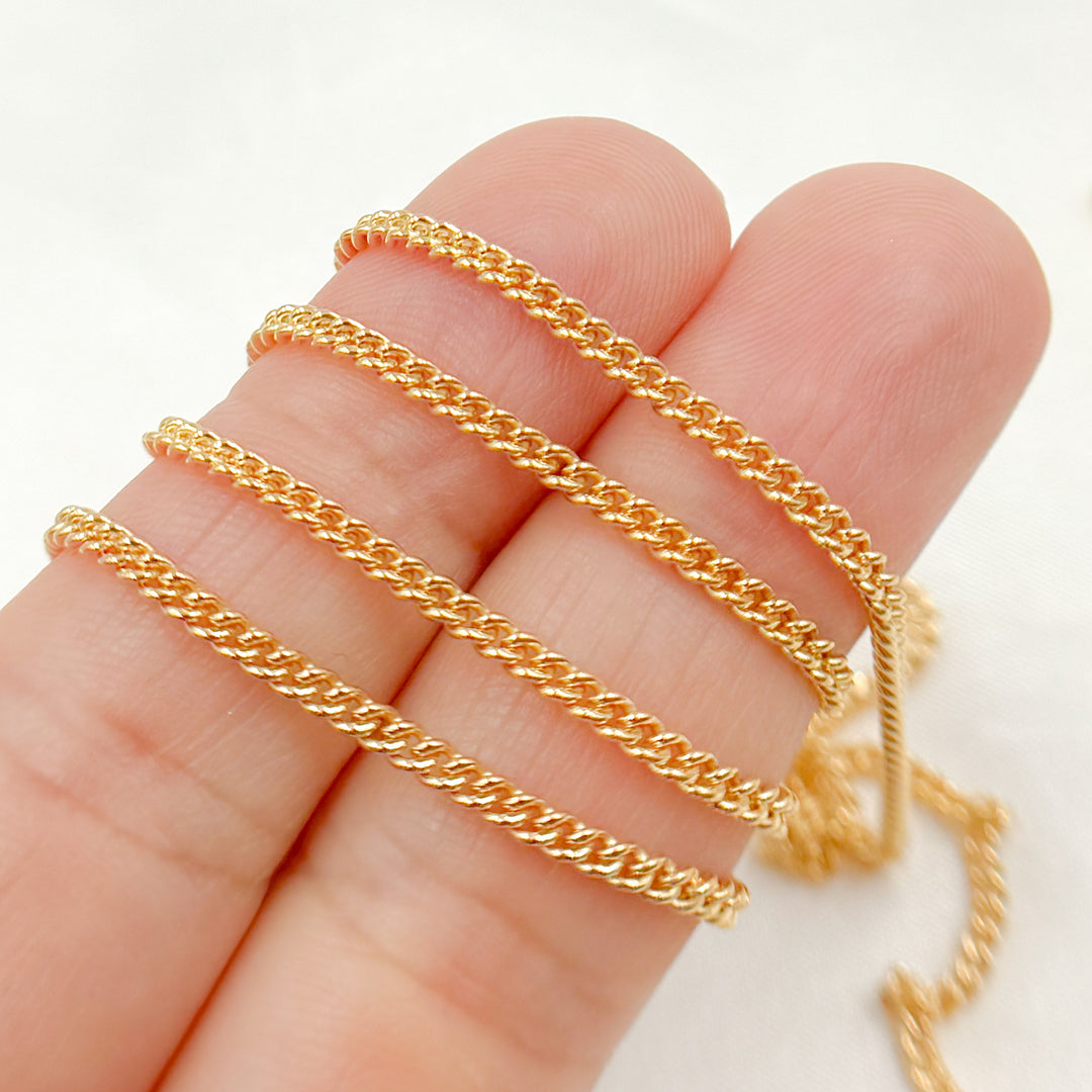 66GF. 14K Gold Filled Tiny Curb Chain Bulk