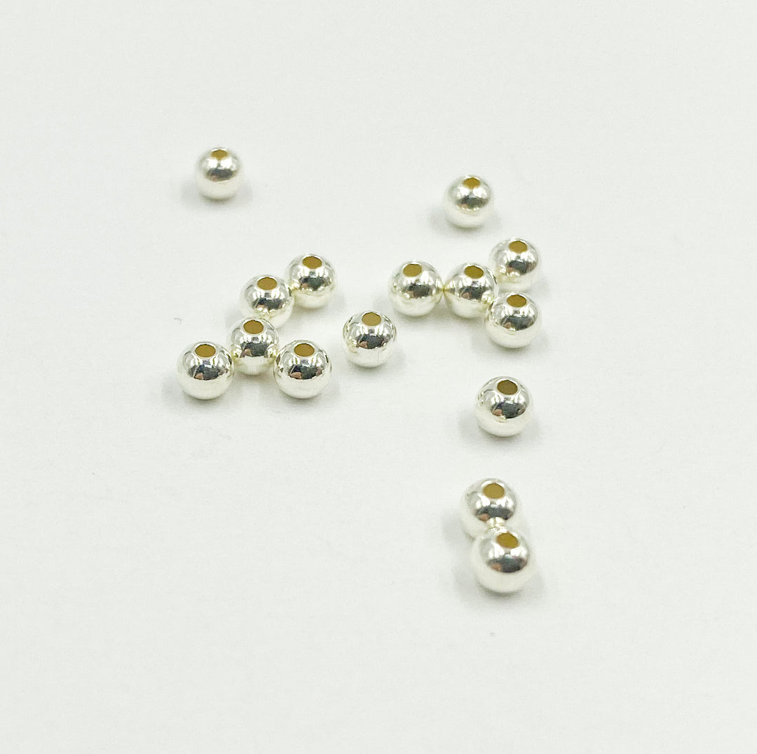 925 Sterling Silver Seamless Beads 3mm