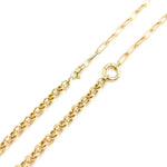 Load image into Gallery viewer, 568/914. 14K Solid Gold Hollow Paperclip and Cable Fancy Necklace